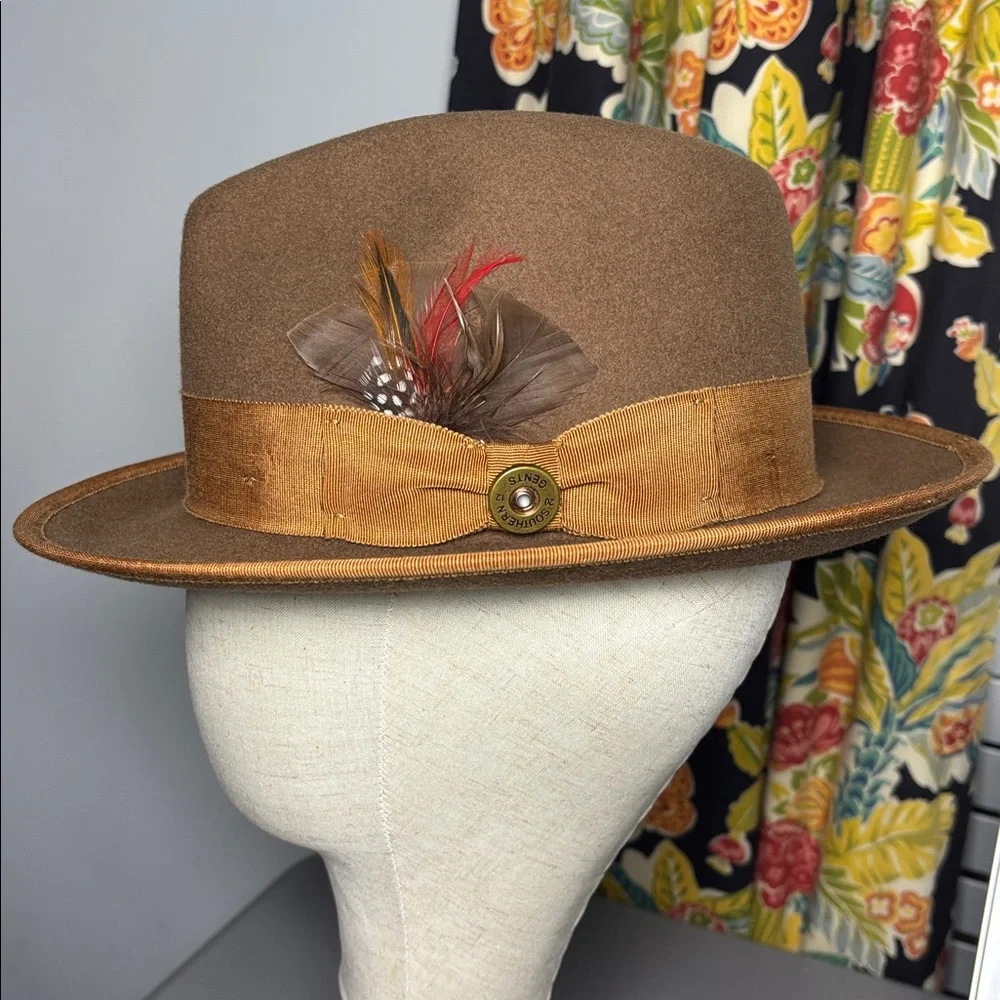 Southern Gents Trilby Fedora Hat Size Small 7 Brown 56cm